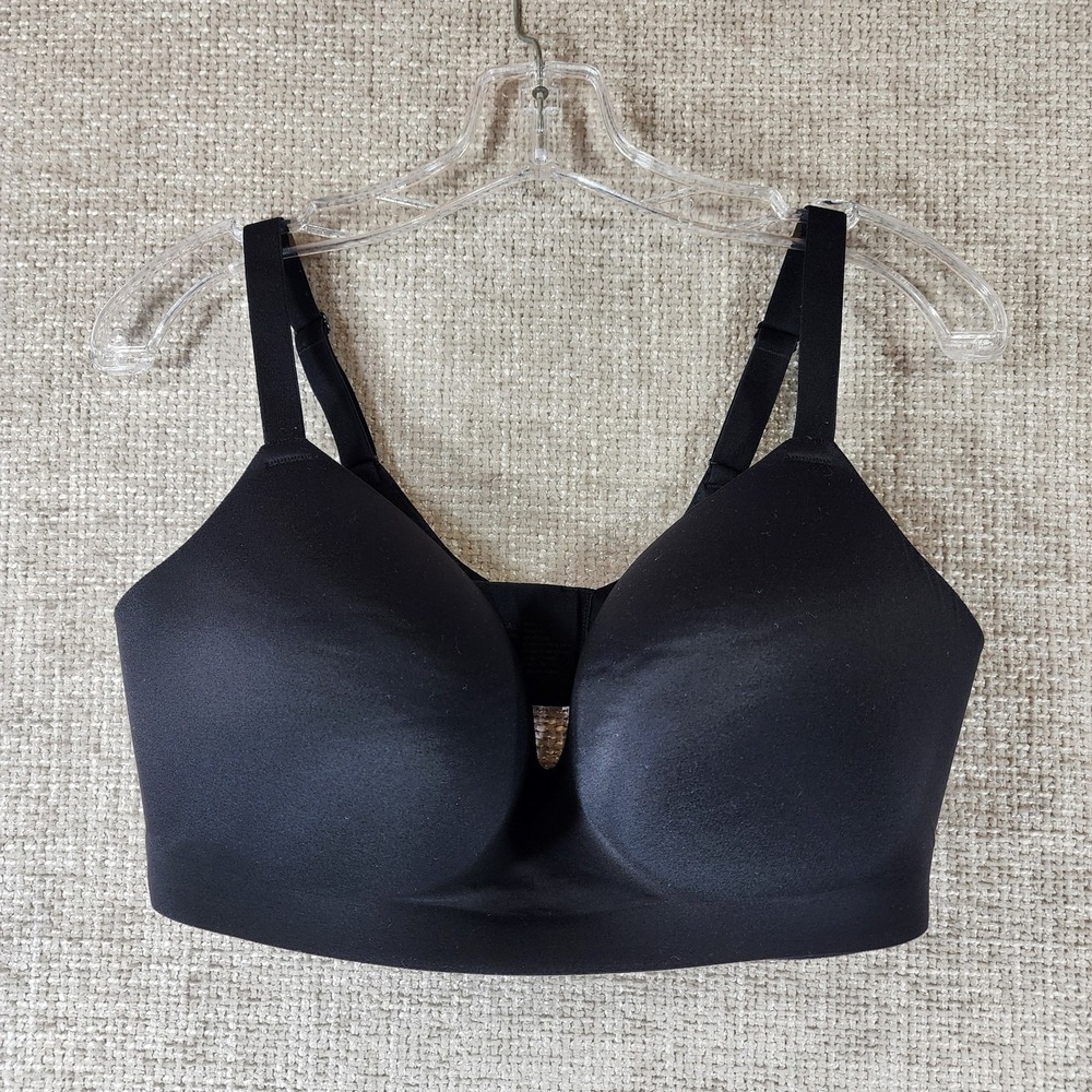 Soma Enbliss Wireless Soft Cup Bra Womens 42D Black Lightly Padded Smoothing